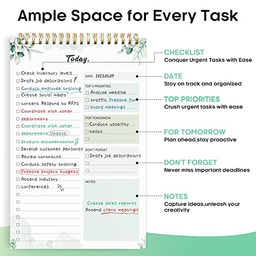 Taja To Do List Notepad, Undated Daily Planner for Work and Goal Setting - color: d-Nature, size: 1 Pack