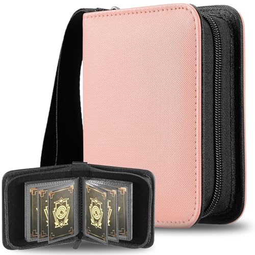 Mini Card Binder, EDUDIIU Single Pokemon Card Binder - color: Pink