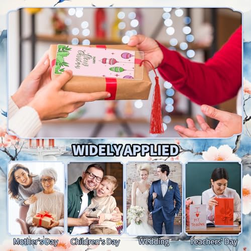 120 Sets Blank Kraft Paper Bookmarks Kit with Tassels and PVC Sleeves - color: White/120pcs