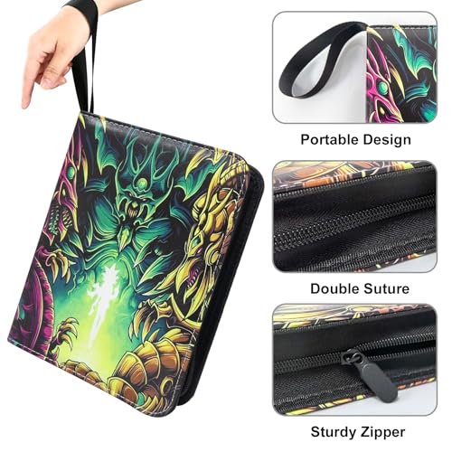 400 Pockets YGO Card Binder, Portable Waterproof PU Storage Album,D486 - color: YGO-400