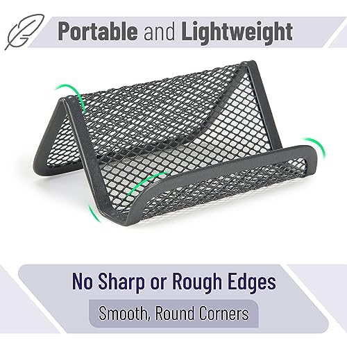 Mr. Pen- Metal Mesh Business Card Holders, 3 Pack, Gray - color: Grey