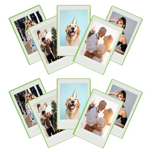 PATIKIL 2x3 Fridge Magnetic Frame, 10Pcs Mini Picture Frames Photo Frame Instant Film Small Picture Holder for Fujifilm Refrigerator, Green - color: Green