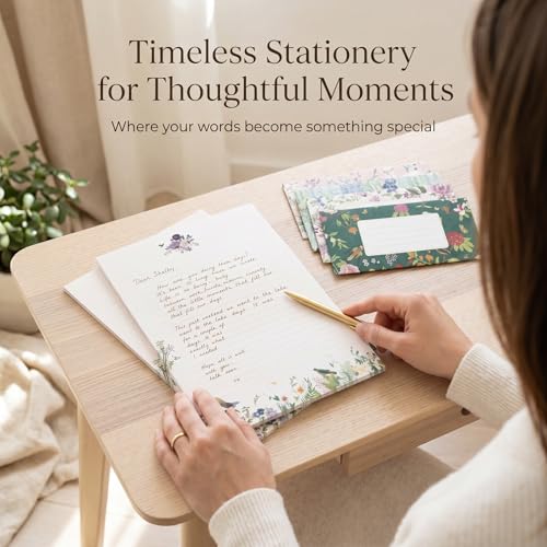 Beautiful Stationery Set with Envelopes - Lined Letter Writing Paper