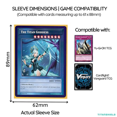 TitanShield Small Japanese Card Sleeves, Yellow (150 Sleeves) - Fits Yu-Gi-Oh - color: Yellow