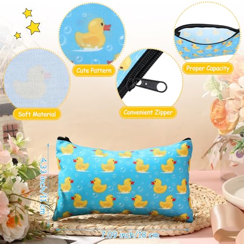 Eaasty 20 Pieces Duck Gift Set Cute Sticky Notes with Pens, Pencil Bags Makeup Bags, 3 x 4 Inches Cute Note Pads, Funny 1.0 mm Ballpoint Pens, Office Supplies for Women - style: Yellow Duck
