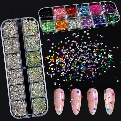 Colorful Nail Art Rhinestones Nail Charms for Women Nail Design - color: Colorful-14