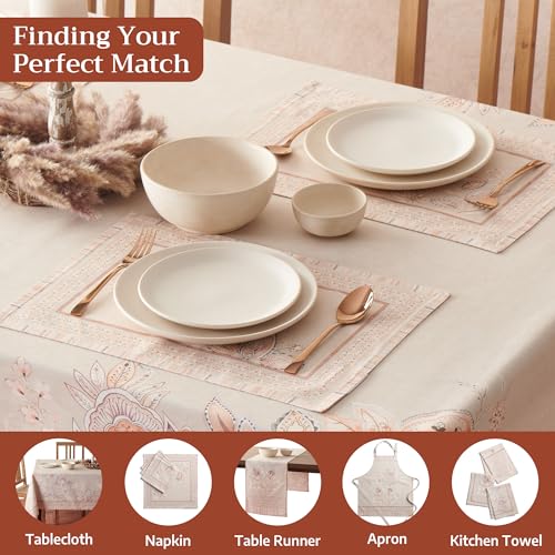 Maison d' Hermine Placemats Set of 4 Reusable 100% Combed Cotton (13"x19") - color: 020 - Society Florals, size: 13" X 19" (Pack of 4)