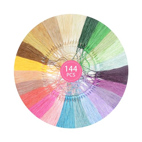 144Pcs 5 Inch Handmade Graduation Tassels for Bag Pendant, Bookmark(Mixed)
