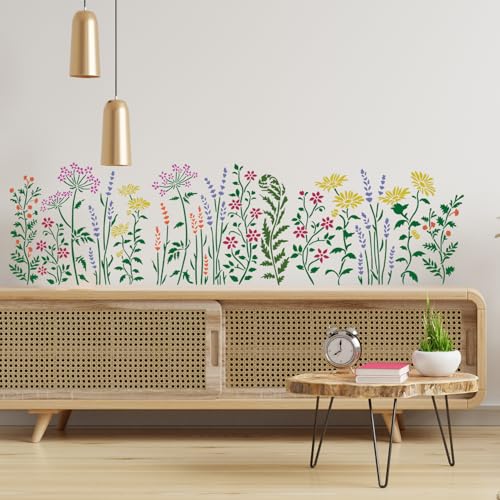 Large Flower Stencils Wildflower Stencils for Crafts Reusable - style: Wildflower 02