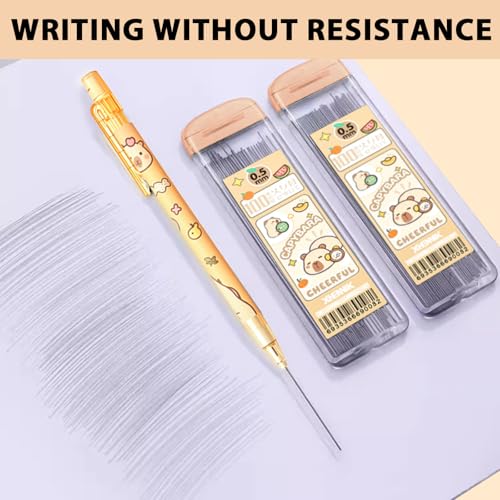 6Pcs Cute Cartoon Capybara Erasable Retractable Pens-Erasable Gel Ink Pens,0.5mm Fine Point Blue Ink,6Pcs 0.5mm Cute Capybara Mechanical Pencils,Lead Refills,Erasers,for Office Supplies Women Men - style: capybara