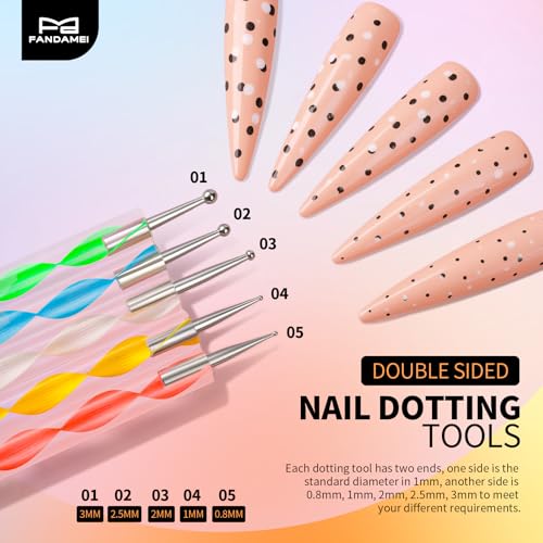 FANDAMEI Nail Art Tools, Nail Stuff, Nail Supplies, Nail Stand, Nail Brush - color: Pink