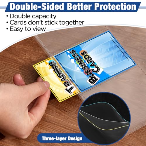 Fabmaker 1548 Pocket Double Side Trading Card Sleeves,9 Pocket Card Sleeves