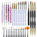 Artdone 31pcs Nail Art Brushes Tools Set Dotting Tools for Gel Polish - color: 31Pcs