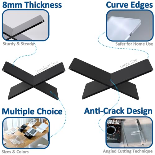 Acrylic Book Stand 11 x 7 x 6 in Large Open Book Display Stand - color: Black, size: Standard