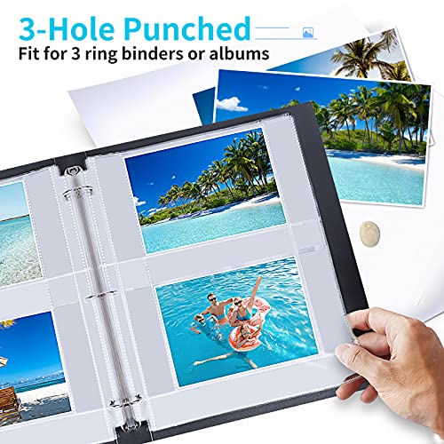 Fabmaker 30 Pack 4x6 Photo Sleeves for 3 Ring Binder, Hold 120 Photos - size: 4x6 inch 2 pocket
