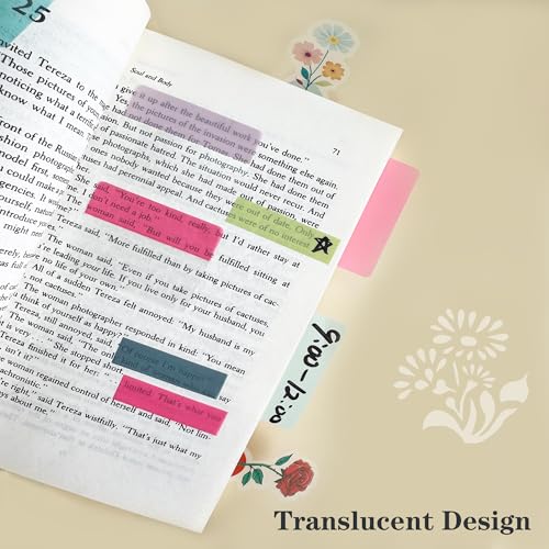 ELII 500 PCS Sticky Tabs 2 Inch Index Tabs, Colored Page Markers - color: Classic, size: 500
