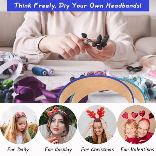 Wecoe 10 Pack Satin Headbands 1 Inch Wide Red Black Green Purple Brown Blue Headband Women Girls Non Slip Fashion Hair Bands Diy Costume Hair Accessories Women Girls Diademas Coreanas Para Mujer - color: Multi-color H