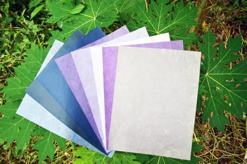 40 Mulberry Paper Japanese Handmade Assortment – Multicolor Origami & Craft Pack – Quality Fiber Sheets for Origami, Paper Art, Crafts & DIY Projects (8.5x11 in.) - color: 8.5x11 in.