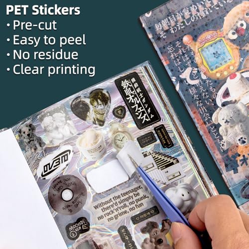 Japanese Comic Style Sticker Scrapbooking Supplies for Junk Journal, 45 Sheets Stickers TZ013001 - color: Comic Style