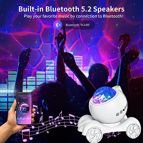 ENOKIK Galaxy Projector Night Light, Star Bluetooth Speaker, Solid White - color: Solid White