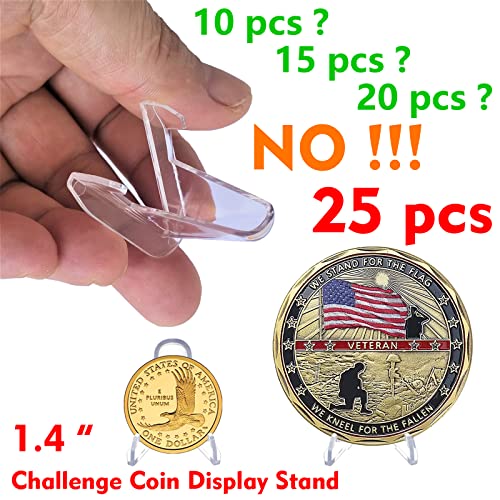 Mini Acrylic Trading Card Stand for display, Thickened, 25 Pack 1.4 In Tall - size: 25 PCS / 1.4"