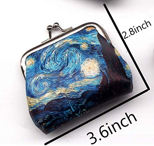 Lovely Abstract Pattern Coin Purse- Mini Blue Clasp Pouch Wallet Key Bags Money Bag, Gift for Girls Kids Purses Women Wallets Buckle Party Favors - color: blue