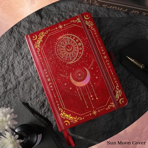 TIEFOSSI Dot Journal Notebook for Women Men, 160GSM Notebook - color: Red, size: Dot