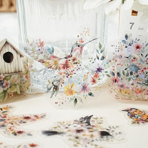 90 Pcs Floral Animal Stickers for Scrapbooking and Journaling - color: Earthly Splendor