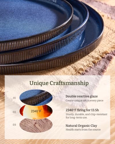 famiware Large Serving Platters Set of 3 Sizes - Oval, Nebulas Blue - color: Nebulas Blue