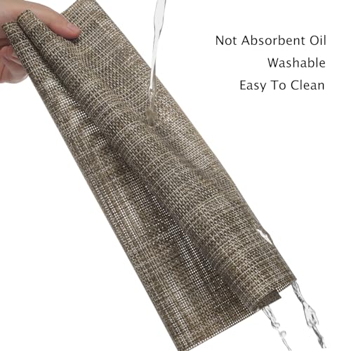 Myir JUN Placemats Set of 6 Kitchen and Dining Table Placemats - color: Caramel, size: Set of 6