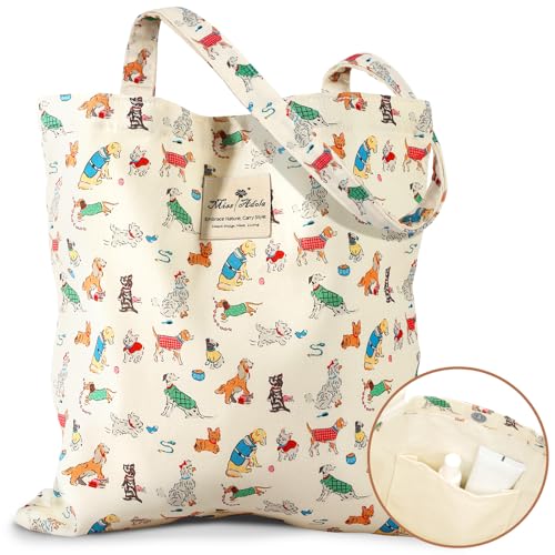 Miss Adola Aesthetic Buckle Tote Bag for Women - color: Cartoon Puppy