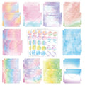 FUNCLASS 160 Pcs Stationery Set Letter and Envelopes Watercolor - color: Watercolor-B