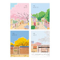 Monolike Stitch Mini Line Note Seoul-Four Seasons 4p SET - color: Seoul-Four Seasons 4p SET