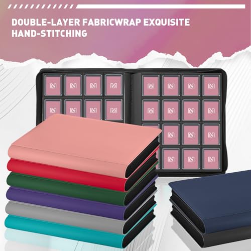 16 Pocket Toploader Binder,Holds 640 TopLoaders (16 Pink) - color: 16Pink