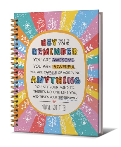 Spiral Notebook for Women-Inspirational Daily Journal For Women Men Friends Gifts On Birthday Christmas Mother's Day,Reminder Who You are Gold Spiral Bound Hardcover,5.8"x8.3" - color: Your reminder