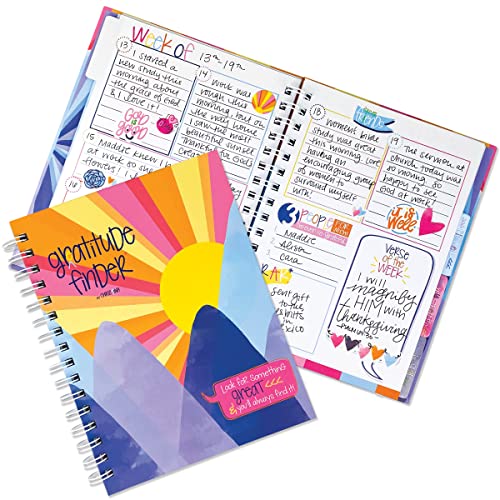 Faith-Based Gratitude Journal With Scripture Verses & Inspirational Quotes, 52 Week Non-Dated Daily Inspirational Journal for Women, Teens & Girls, 170 Hand-Illustrated Stickers Included - color: Mercies New Gratitude Finder Journal