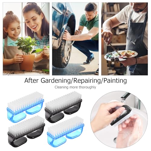 Handle Grip Cleaning Nail Brush, Larbois Nail Brushes Hand Fingernail Brush Cleaner Scrubbing Kit Pedicure for Toes and Nails Men Women (Color-3) - color: Color-3