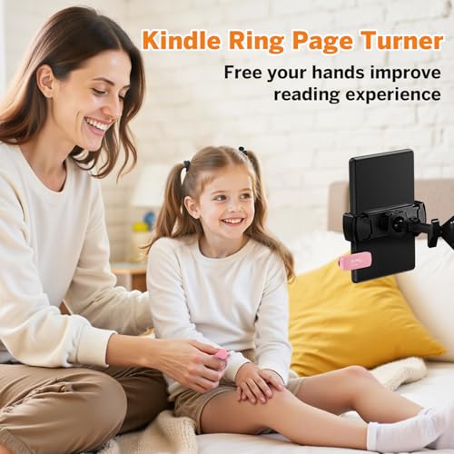 Page Turner Ring for Kindle,Remote Control for iPhone iPad Tablets eReaders - color: Pink