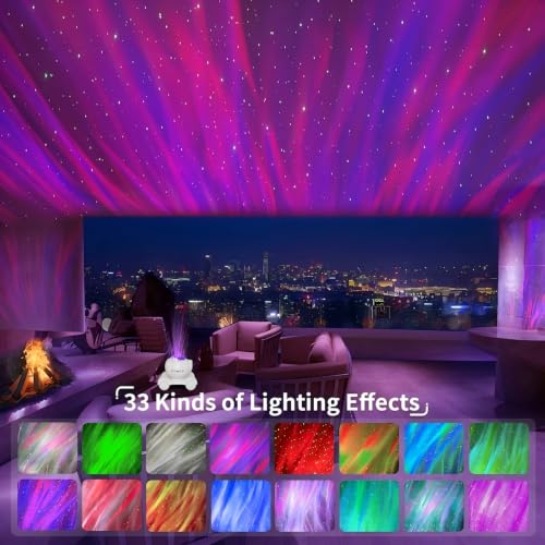 ENOKIK Aurora Light Projector Northern Lights Bluetooth Speaker, Pure White - color: Pure White