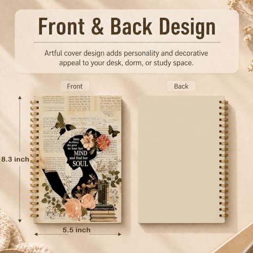 WDXIA Vintage Literary Book Notebook 5.5x8.3 Inch - color: pattern-17