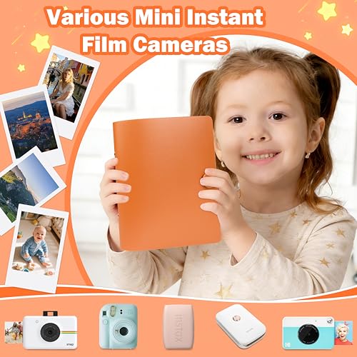 Ruibytree 320 Pockets Album for Instax Mini & Polaroid 2x3" Pictures, Brown - color: Brown