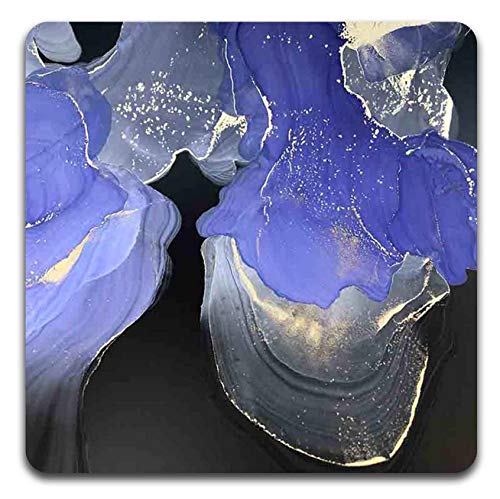 Marbling Square Coaster Set - Made of Recycled Rubber - Set of 4 - color: Marbling