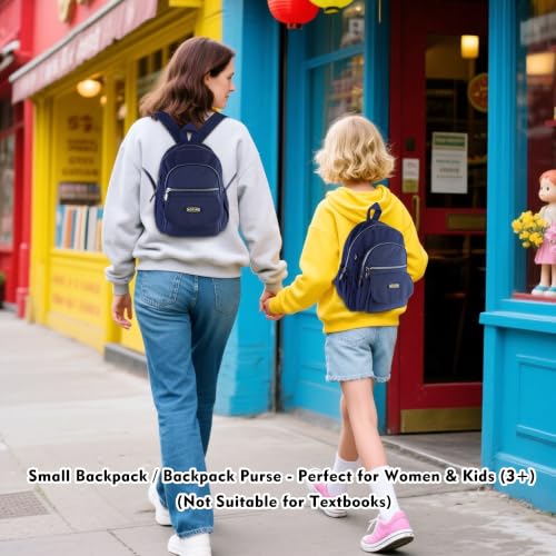 AOTIAN Mini Backpack for Women, Lightweight Sturdy Nylon Small Daypack - color: Mini Deep Blue