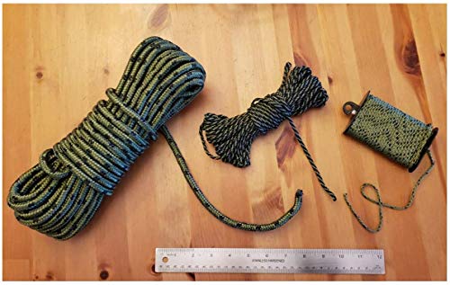 Knot Tying Kit Deluxe with 140 feet of Camo Rope in Variety of Sizes - PRO-Knot Cards Plus Outdoor Knots Guide