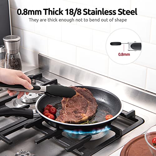 U-Taste Kitchen Tong for Cooking, 600ºF Heat-Resistant Silicone, 9in/Black - color: Black, size: 9 inch