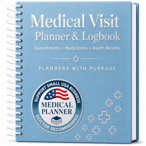 Planners With Purpose B5 Medical Visit Logbook - Medical Notebook Organizer
