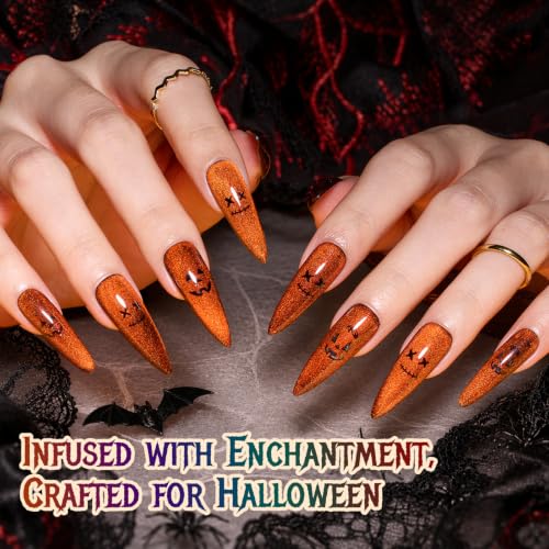 Beetles Halloween Box Cat Eye Gel Nail Polish Set, Witch Potion 6 Colors - color: A - Halloween Cat Eye | Witch Potion