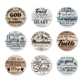 ANATTASOUL Bible Verses Wooden Coasters Set of 9 Bulk(3.9") - style: Bible Verses