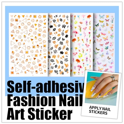 Teenitor Nail Art Brushes Nail Art Tools, Nail Brushes for Nail Art Kit with Nail Stickers, Nail Design Tools Nail Design Brushes Nail Gems, Nail Stuff Dotting Tools Nail Art Stickers Nail Supplies