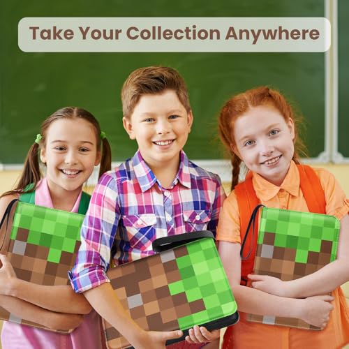 4 Pocket Trading Card Binder, 400 Card Capacity, Green - size: Small